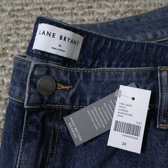 NWT Lane Bryant Painter High Rise Wide Leg Jeans 24 Utility Carpenter Workwear - Picture 4 of 9